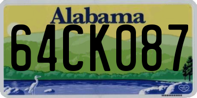 AL license plate 64CK087