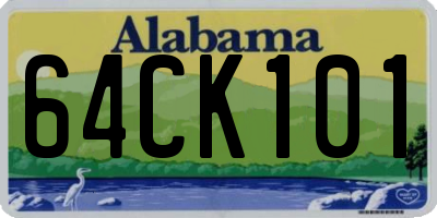 AL license plate 64CK101