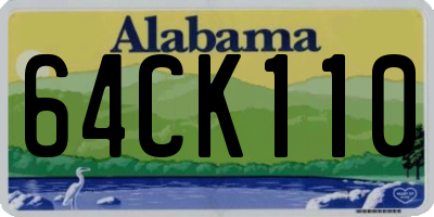 AL license plate 64CK110