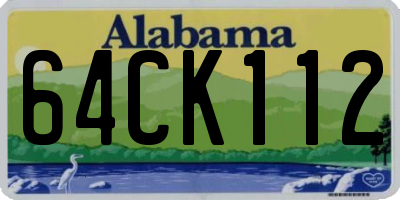 AL license plate 64CK112