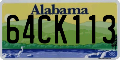 AL license plate 64CK113