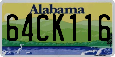 AL license plate 64CK116