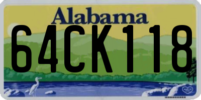 AL license plate 64CK118