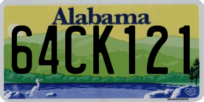 AL license plate 64CK121