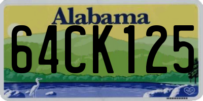 AL license plate 64CK125