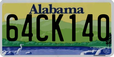 AL license plate 64CK140