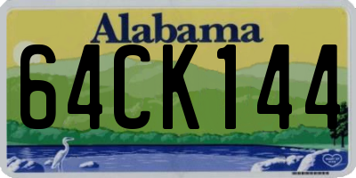 AL license plate 64CK144