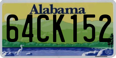 AL license plate 64CK152