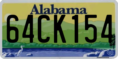 AL license plate 64CK154