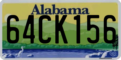 AL license plate 64CK156
