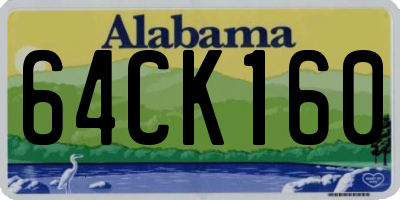 AL license plate 64CK160