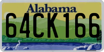 AL license plate 64CK166