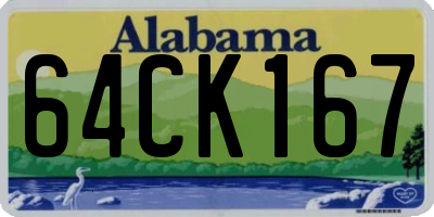 AL license plate 64CK167
