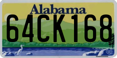AL license plate 64CK168