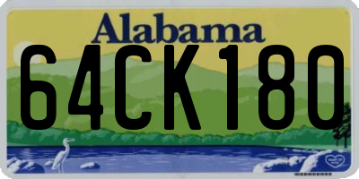 AL license plate 64CK180