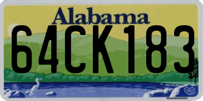 AL license plate 64CK183