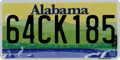 AL license plate 64CK185