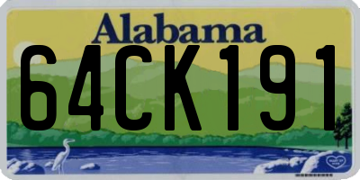 AL license plate 64CK191