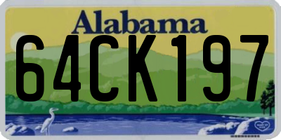 AL license plate 64CK197