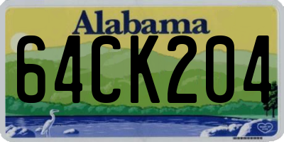 AL license plate 64CK204