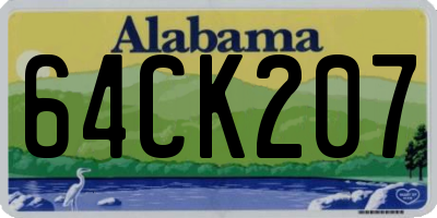 AL license plate 64CK207