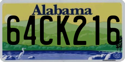 AL license plate 64CK216