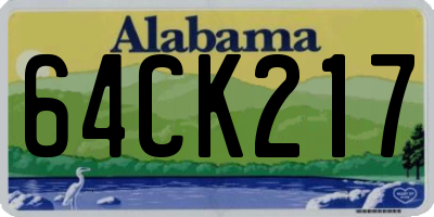 AL license plate 64CK217