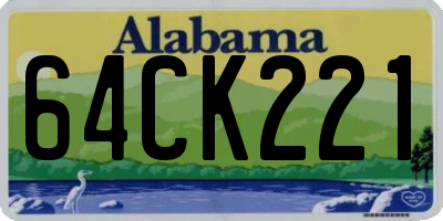 AL license plate 64CK221