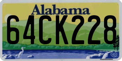 AL license plate 64CK228