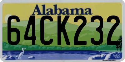 AL license plate 64CK232
