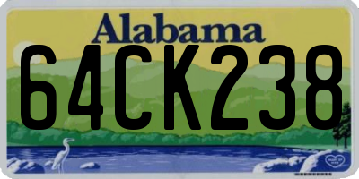 AL license plate 64CK238
