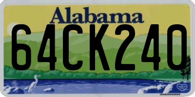 AL license plate 64CK240