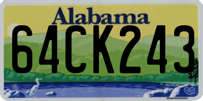 AL license plate 64CK243