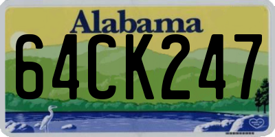 AL license plate 64CK247