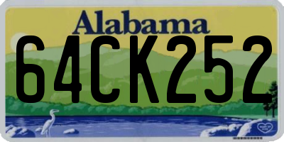 AL license plate 64CK252