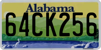AL license plate 64CK256