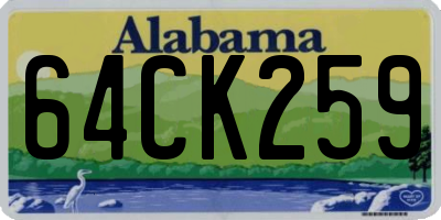 AL license plate 64CK259