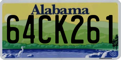 AL license plate 64CK261