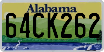 AL license plate 64CK262