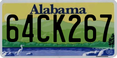 AL license plate 64CK267