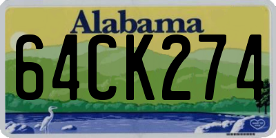 AL license plate 64CK274