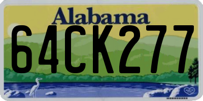 AL license plate 64CK277
