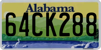 AL license plate 64CK288