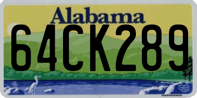 AL license plate 64CK289