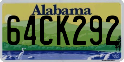 AL license plate 64CK292