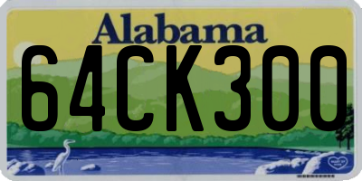AL license plate 64CK300