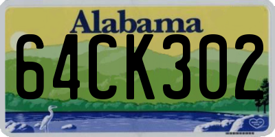 AL license plate 64CK302