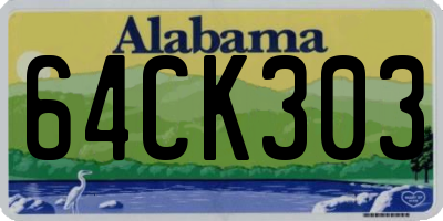 AL license plate 64CK303