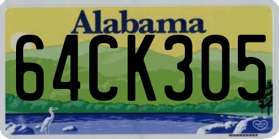 AL license plate 64CK305