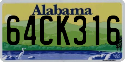 AL license plate 64CK316
